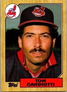 1987 Topps Baseball Card Tom Candiotti Cleveland Indians sk3048