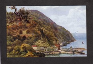 UK Devon Lynton LYNMOUTH Artist Signed A R Quinton Painting Postcard