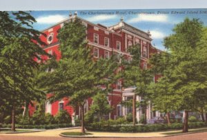 Canada The Charlottetown Hotel Prince Edward Island Linen Postcard 03.93