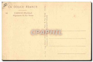 Old Postcard Dolmen Menhir Carnac alignments Menec Ker