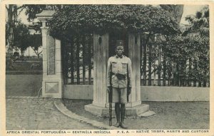 Portuguese Colony Africa Native Guards Tribes #1G1 1920s Postcard 21-1209