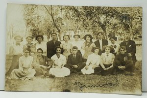 RPPC Wood River Nebraska Junior Class 1910 to Shelton Neb Postcard F11