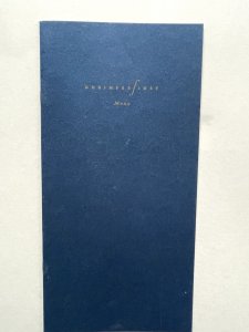 Vintage 80s Continental Business First Airlines Dinner Menu