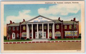 LEXINGTON, Kentucky  KY     GREYHOUND BUS TERMINAL  Depot    c1940s  Postcard