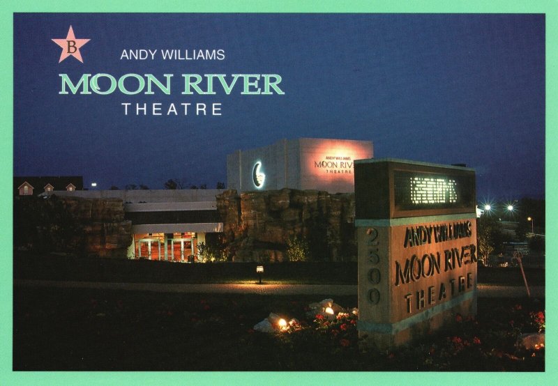 Vintage Postcard Andy Williams Moon River Theatre Beautiful Sounds Branson MO