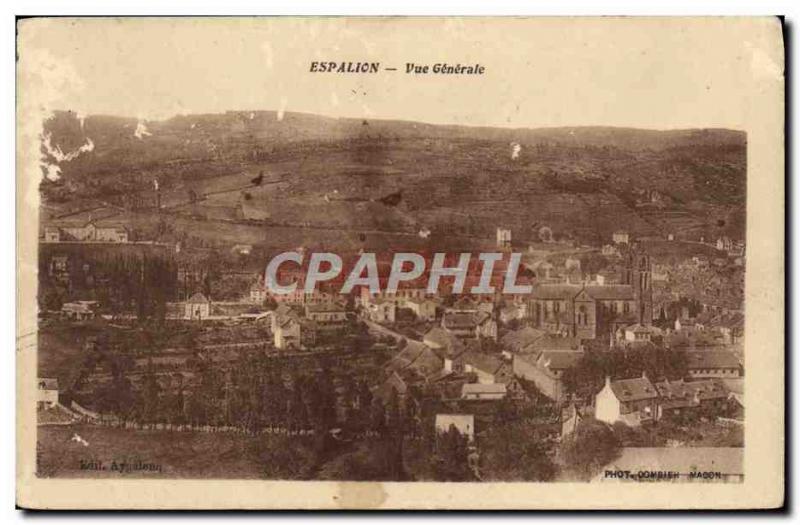 Old Postcard Espalion Vue Generale