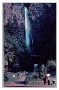 Vintage Postcard OR Multnomah Falls Columbia River Highway Oregon