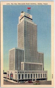 Postcard - The New Mercantile Bank Building - Dallas, Texas