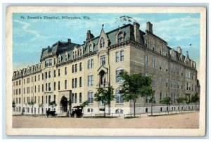 1925 Exterior View St Joseph Hospital Building Milwaukee Wisconsin WI Postcard