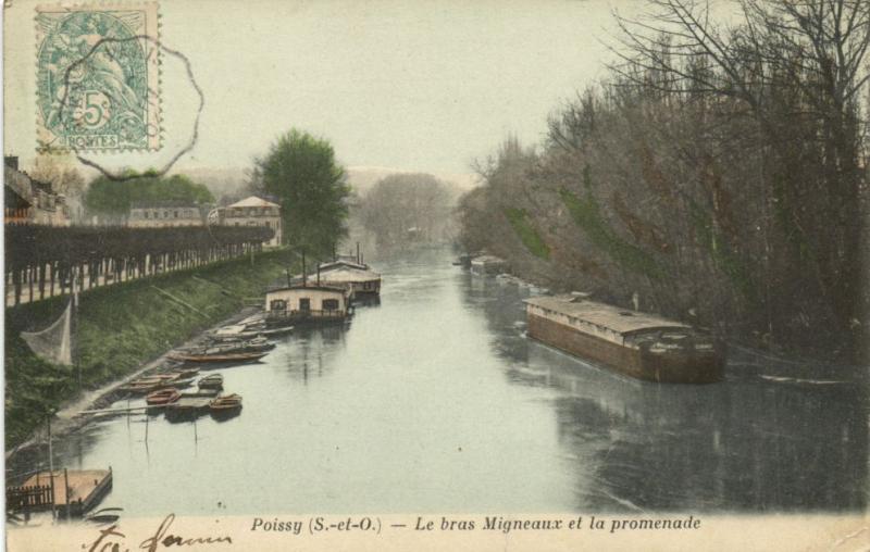 CPA POISSY-Le Bras de Migneaux et la promenade (260381)