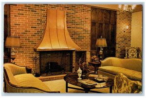 Kansas City Missouri MO Postcard Fireplace In Social Room c1960 College Sorority