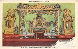 H73/ Los Angeles California Postcard Interior Jerry Jade Lounge Chinatown 136