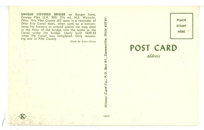 OH - Pike County. Barger Farm, Omega Pike Covered Bridge