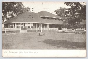 Sioux City Iowa~Commercial Club~1910 B&W Postcard