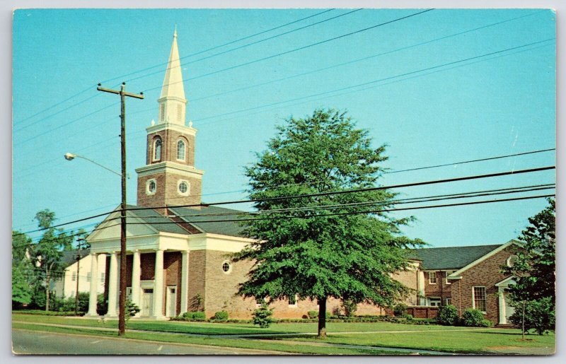 Postcard First Baptist Church Greenfield Road Religious Building Perry Georgia