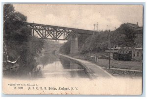 c1906 NYC Railroad Bridge River Lockport New York NY Vintage Posted Postcard 