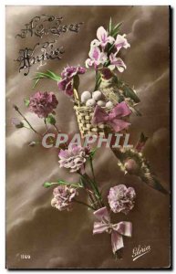 Old Postcard Fantasy Flowers Birthday