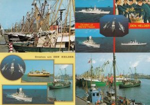 Den Helder Boats Holland 4x Postcard s