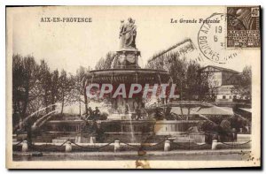 Old Postcard Aix en Provence La Grande Fontaine