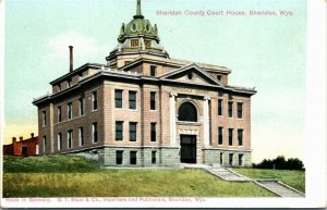 Postcard WY Sheridan County Court House UDB ~1905 H12