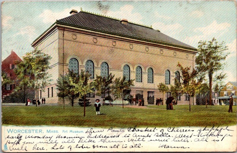 Art Museum Worcester MA c1907 Tucks 1057 Undivided Back Vintage Postcard F66
