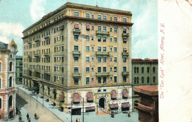 Vintage Postcard 1907 The Ten Eyck Hotel Albany NY New York Pub Albany News