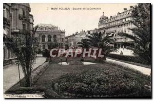 Postcard Old Square of Montpellier Comedy