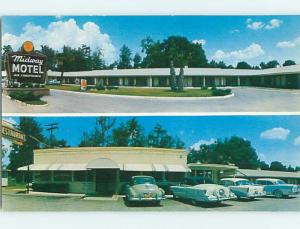 Unused 1950's MIDWAY MOTEL & RESTAURANT Midway Georgia GA u4543-12