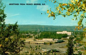 Canada British Columbia Prince George Greetings Overlooking Woodward's S...