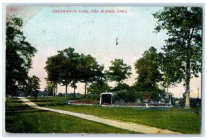 1908 View Of Greenwood Park Des Moines Iowa IA Posted Antique Postcard