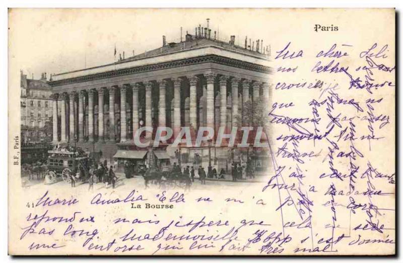 Old Postcard Paris Bourse