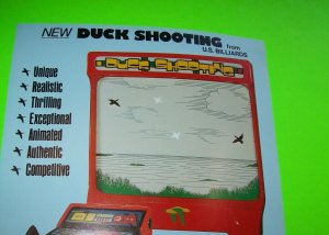 Duck Shooting Arcade FLYER US Billiards Original NOS Rifle Gun Shooting Gallery