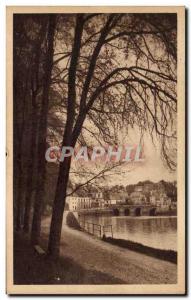 Old Postcard Auray Saint Goustan Bridge