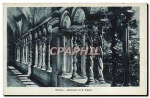 Old Postcard Roma Chiostro di Paolo