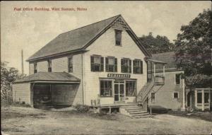 West Sumner ME Post Office & Store c1910 Postcard