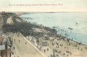 c1910 Revere Beach Massachusetts Beach Carnival Week Birdseye Postcard 25-11744