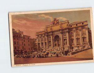 Postcard Trevi Fountain Rome Italy