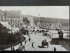 Old PC - The Square, Bournemouth showing TRAMS & HORSE MESS CLEAN UP CART