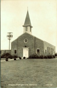 RPPC Chapel Madigan General Hospital Washington Real Photo Postcard