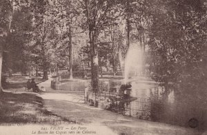 Cygnes at Vichy Dans Les Grands Parcs Old French Postcard