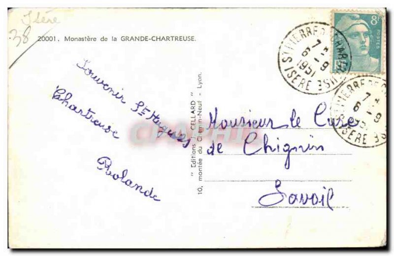 Postcard Old Monastery of the Grande Chartreuse