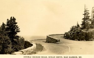 ME - Acadia National Park. Ocean Drive      RPPC