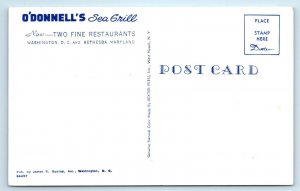 BETHESDA, MD Maryland O'DONNELL'S SEA GRILL  c1950s Cars Roadside  Postcard