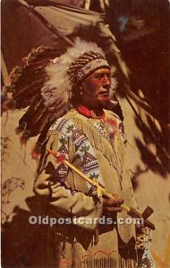 Chief Running Horse Indian Postcard