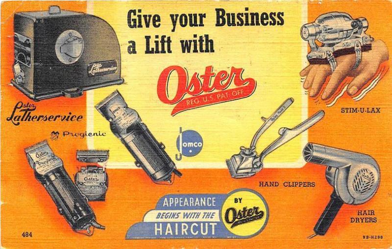 Topeka KS Oster Barber Electric Hair Cutter Hair Dryers Messager Curt Teich PC 