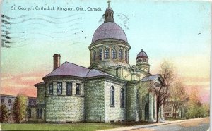 1920s KINGSTON ONTERIO CANADA ST GEORGE'S CATHEDRAL POSTCARD 43-40