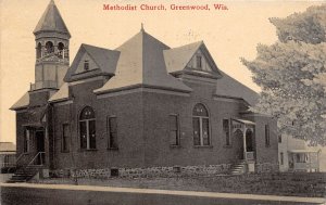 J56/ Greenwood Wisconsin Postcard c1910 Methodist Church  11