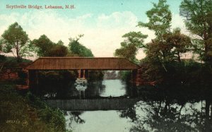 Vintage Postcard 1910s Scythville Bridge Lebanon New Hampshire Thomson & Thomson