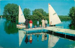 Skokie Lagoons Winnetka and Glencoe Illinois IL sailboats 1960s Postcard