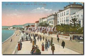 CARTE Postale Old Menton Promenade du Midi